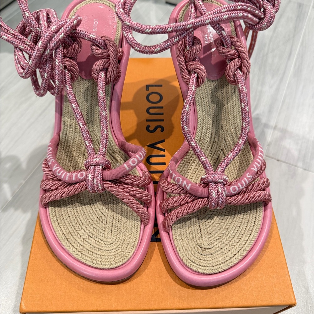 Louis Vuitton Pink Rope Sandals